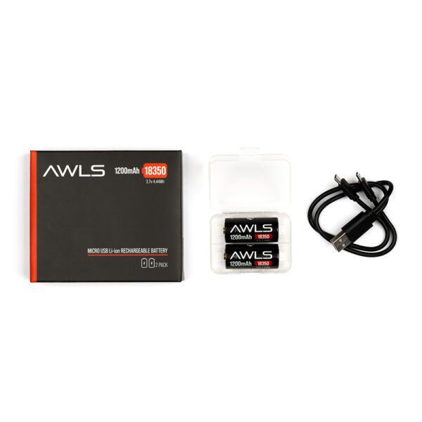 HRT AWLS 18350 1200mAh USB Batteries