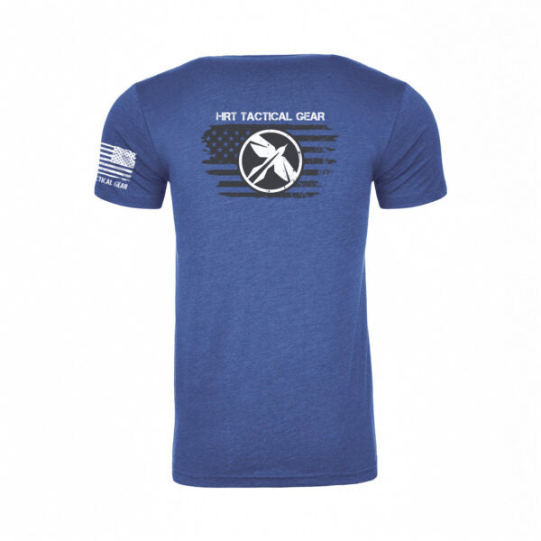 HRT Round T-Shirt Flag Logo Royal Blue