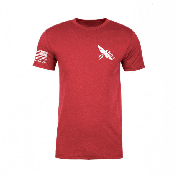 HRT Red Round T-Shirt With Flag Logo