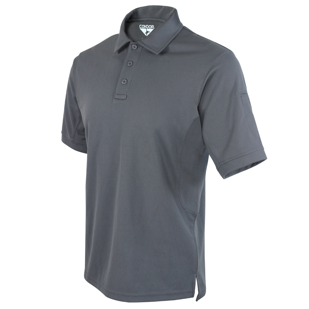 Condor Outdoor Short Sleeve Performance Tactical Polo Graphite Gray