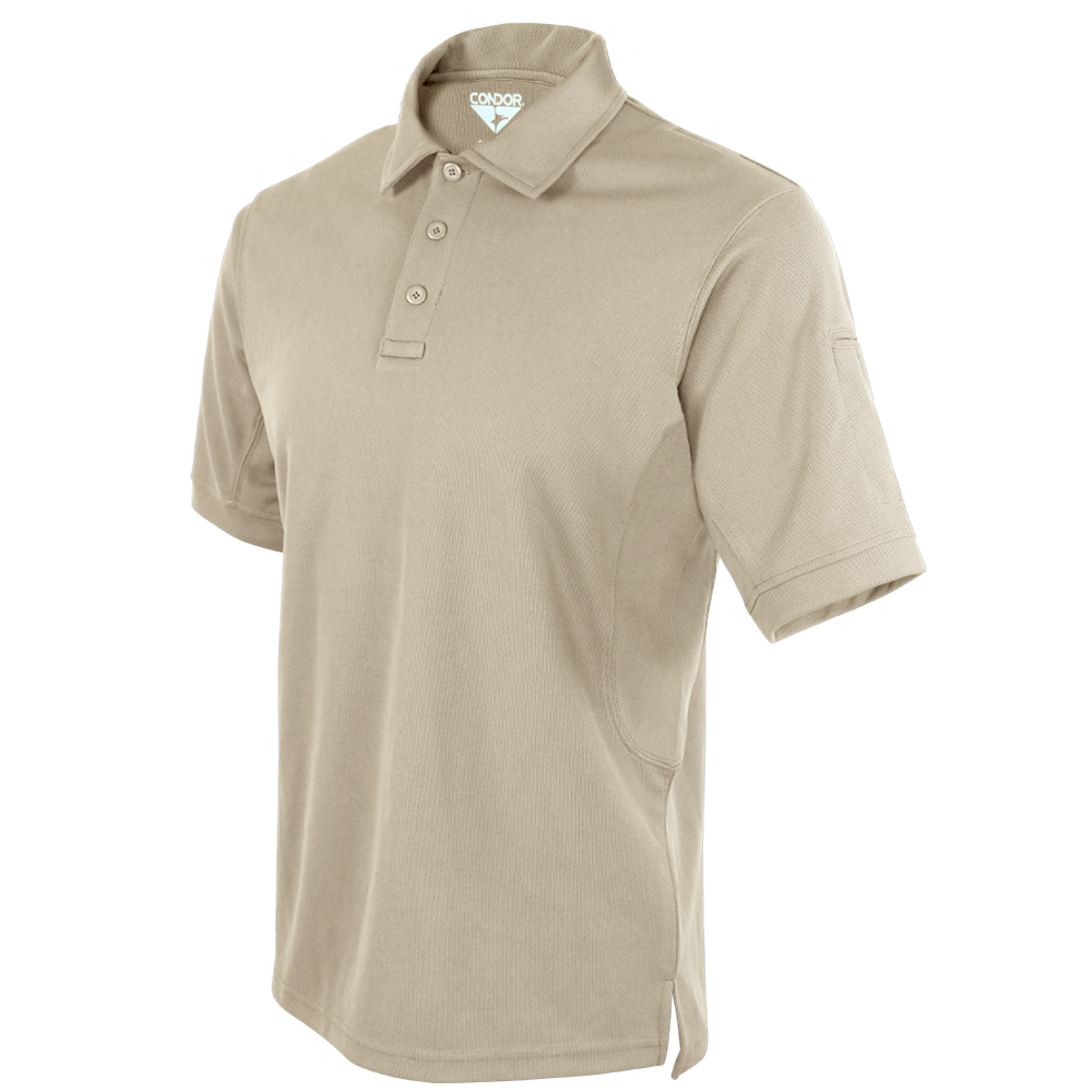 Condor Outdoor Short Sleeve Performance Tactical Polo Silver Tan