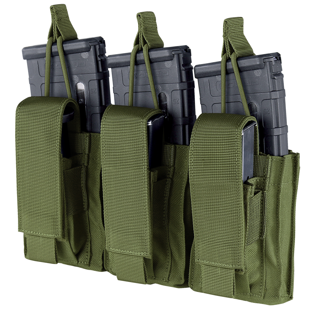 Condor Outdoor Triple Kangaroo Mag Pouch Gen II Olive Drab Green