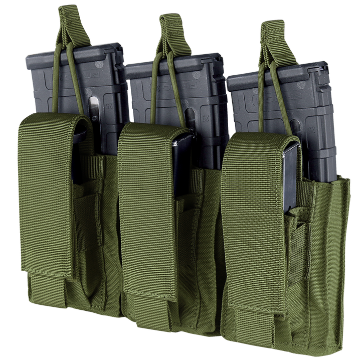 Condor Outdoor Triple Kangaroo Mag Pouch Gen II Olive Drab Green