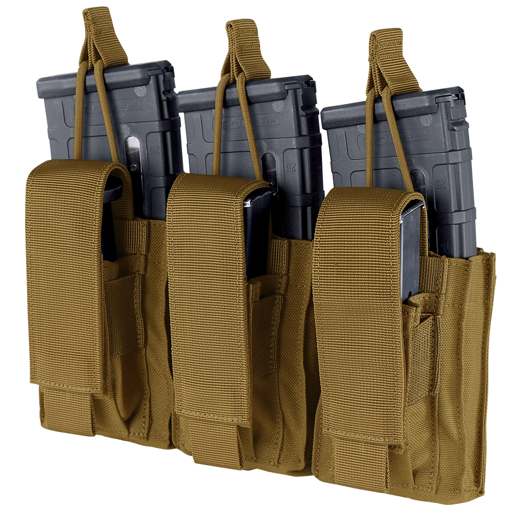 Condor Outdoor Triple Kangaroo Mag Pouch Gen II Coyote Brown