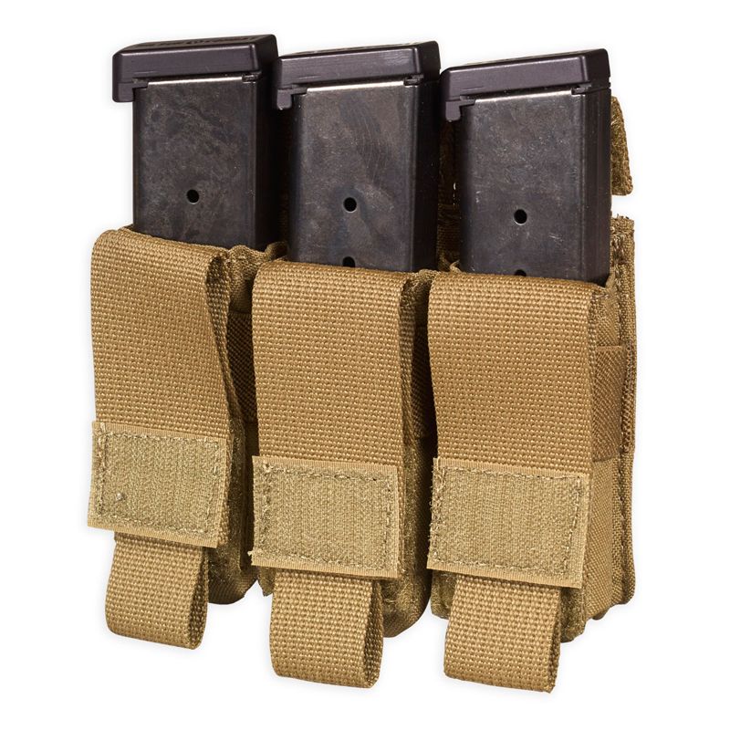 Chase Tactical Triple Pistol Pouch Coyote