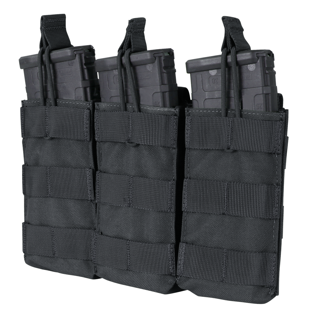 Condor Outdoor Triple M4/M16 Open-Top Mag Pouch Black