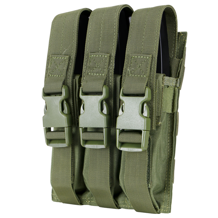 Condor Outdoor Triple MP5 Mag Pouch Olive Drab Green