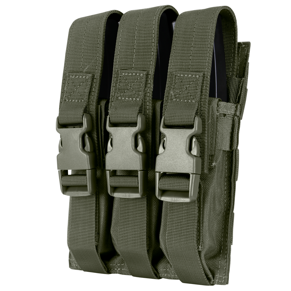 Condor Outdoor Triple MP5 Mag Pouch in Ranger Green