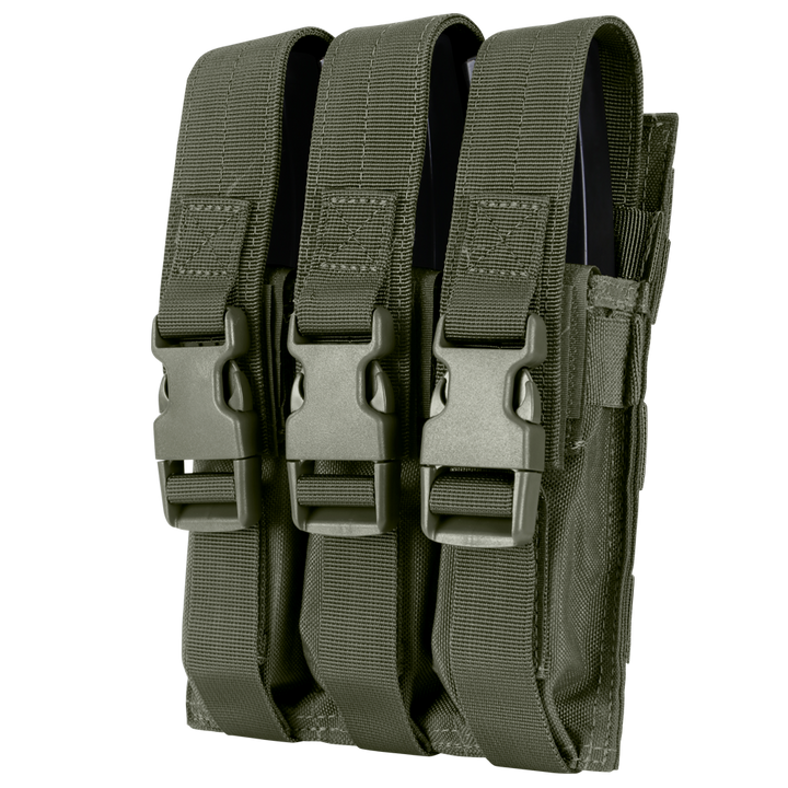 Condor Outdoor Triple MP5 Mag Pouch in Ranger Green