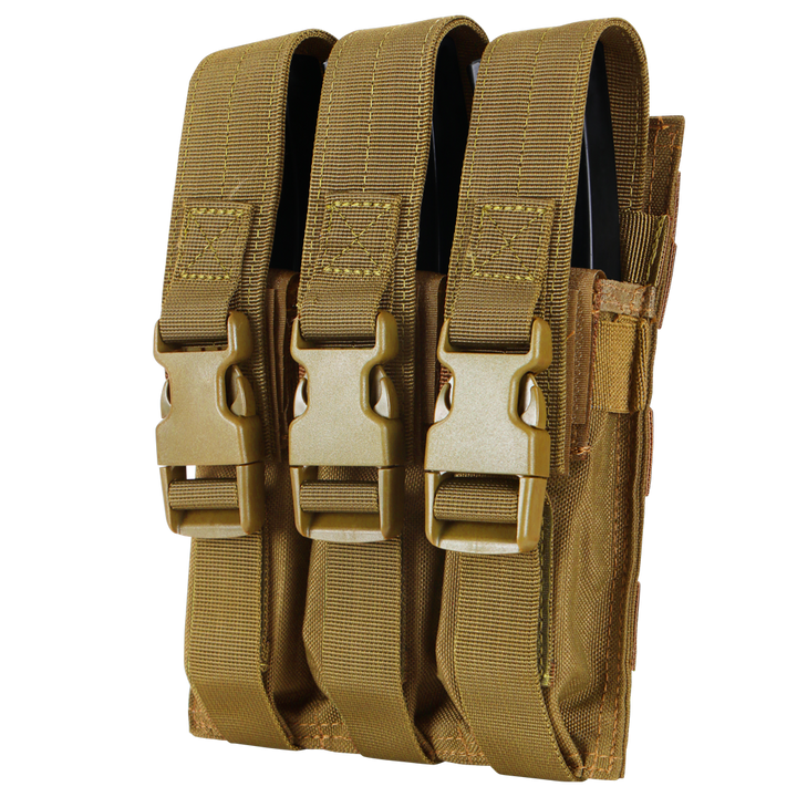 Condor Outdoor Triple MP5 Mag Pouch Coyote Brown