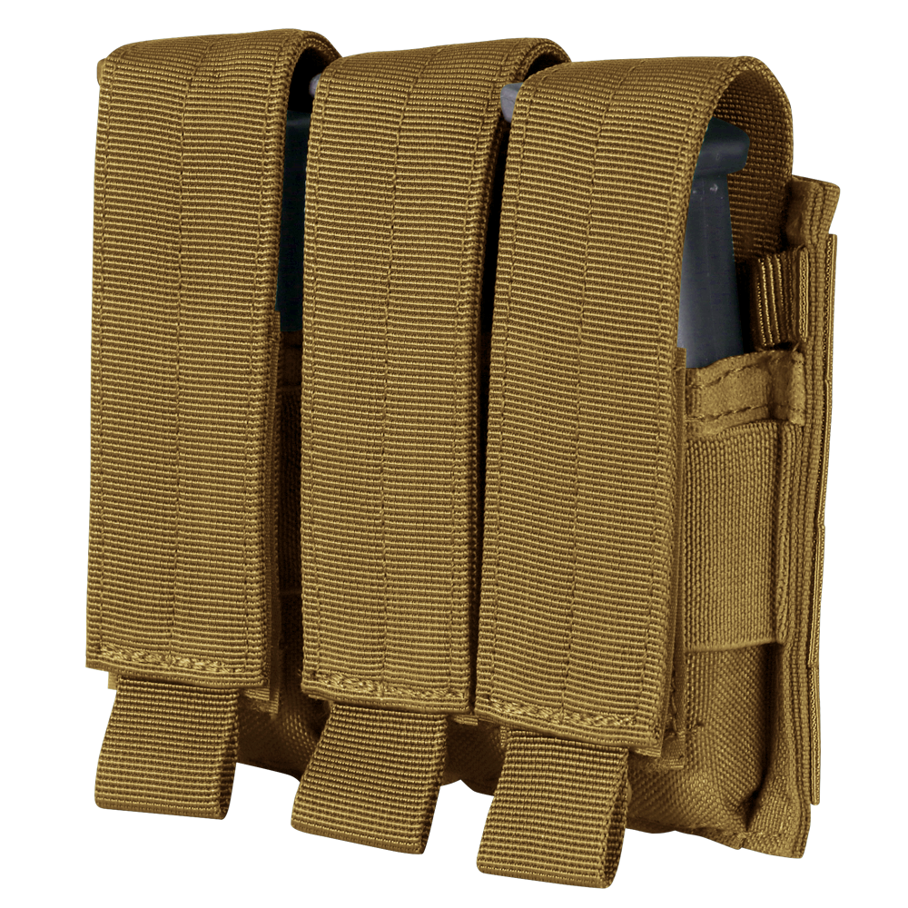 Condor Outdoor Triple Pistol Mag Pouch Coyote Brown