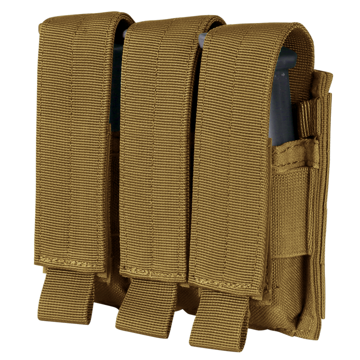 Condor Outdoor Triple Pistol Mag Pouch Coyote Brown