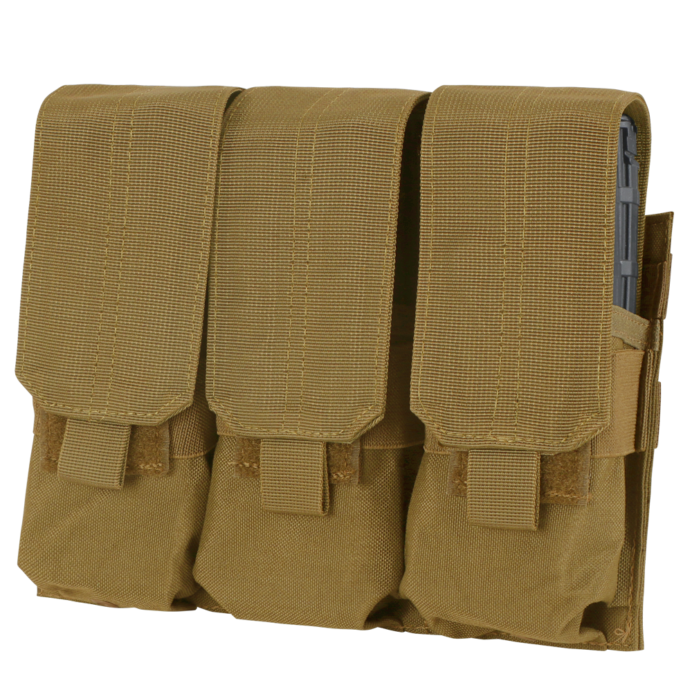 Condor Outdoor Triple M4 Mag Pouch Coyote Brown