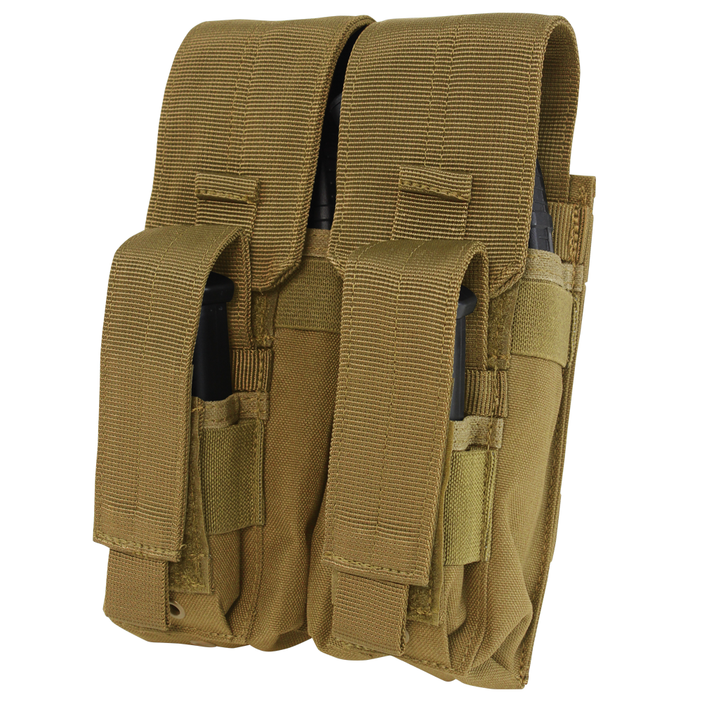 Condor Outdoor Double AK Kangaroo Mag Pouch Coyote Brown