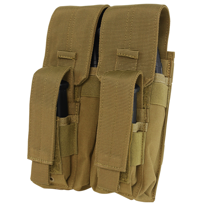 Condor Outdoor Double AK Kangaroo Mag Pouch Coyote Brown